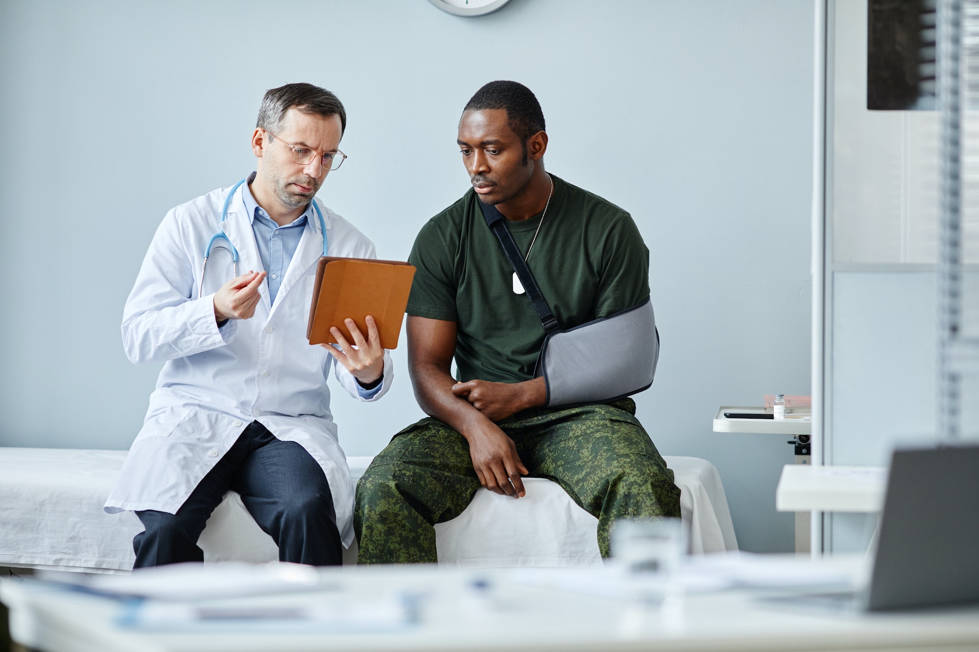 Injured Soldier In Hospital